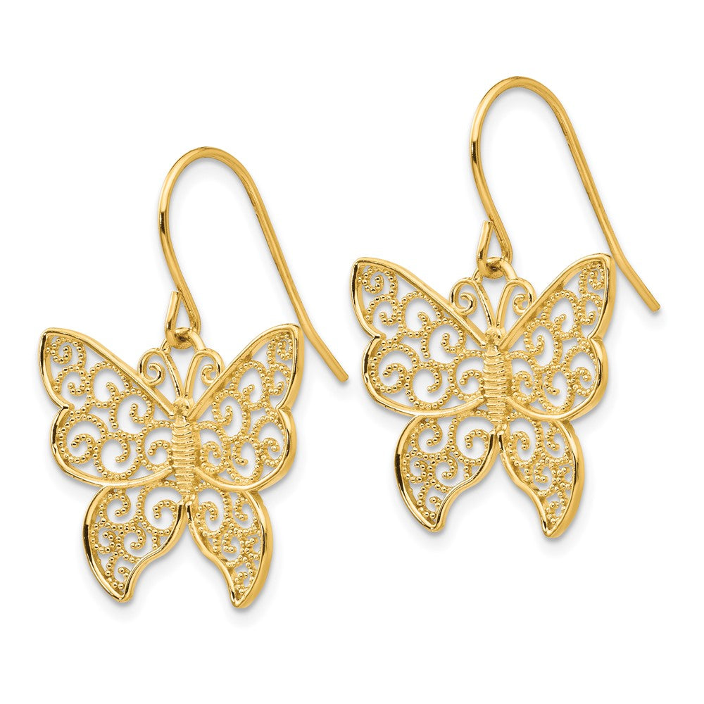 Gold Butterfly Earrings - Model TH621 - Charlie & Co. Jewelry