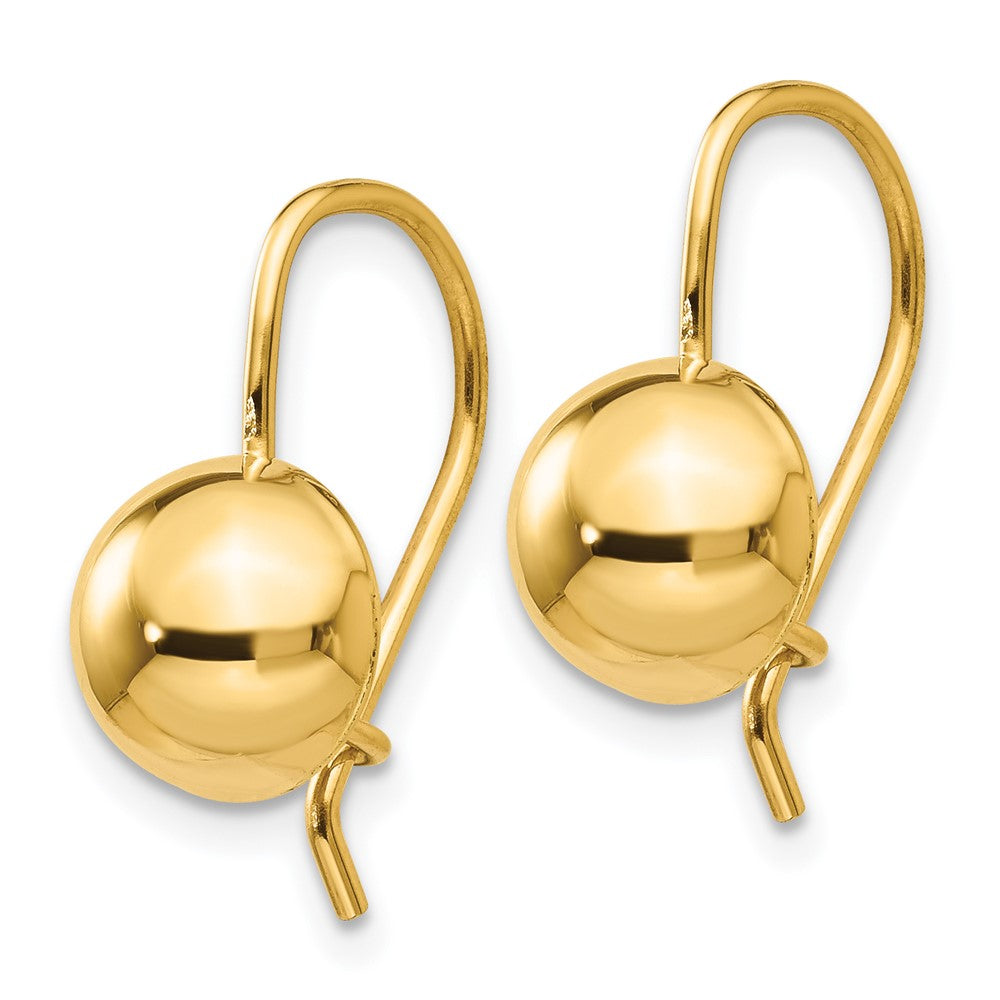 Gold 8.00mm Hollow Half Ball Earrings - Model TH656 - Charlie & Co. Jewelry