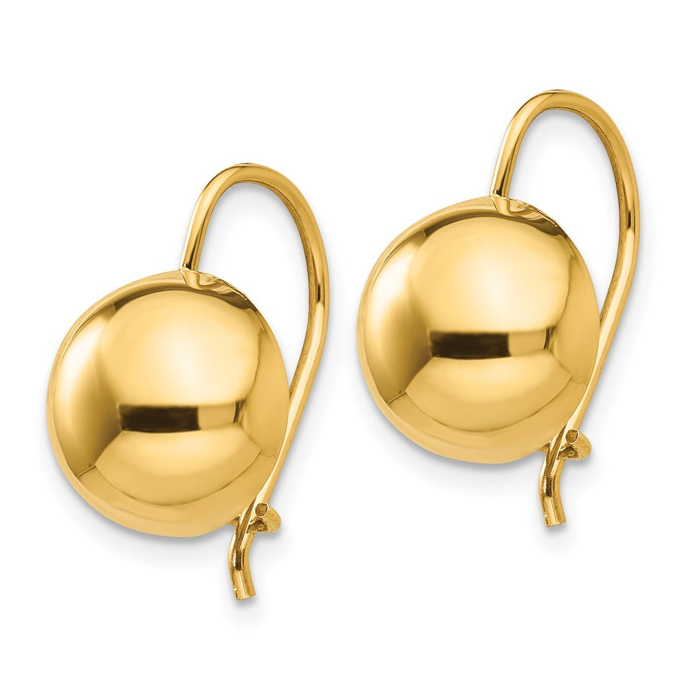 Gold 10.50mm Hollow Half Ball Earrings - Model TH657 - Charlie & Co. Jewelry