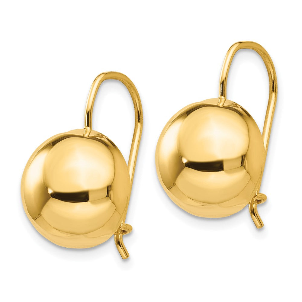 Gold 12.00mm Hollow Half Ball Earrings - Model TH658 - Charlie & Co. Jewelry