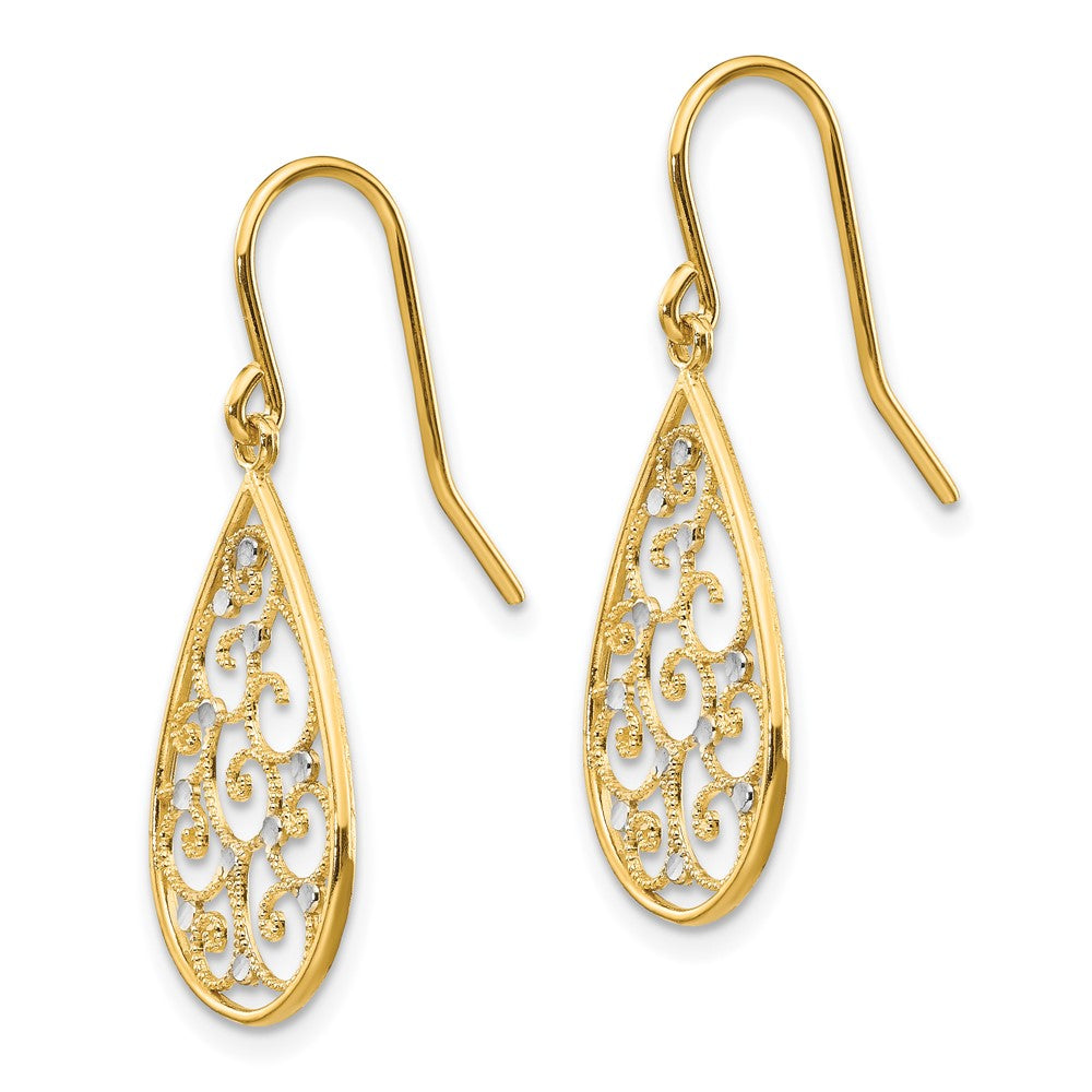 Gold Polished Teardrop Earrings - Model TL894 - Charlie & Co. Jewelry