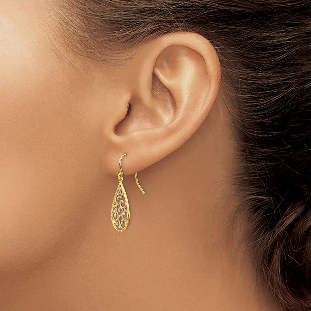 Gold Polished Teardrop Earrings - Model TL894 - Charlie & Co. Jewelry