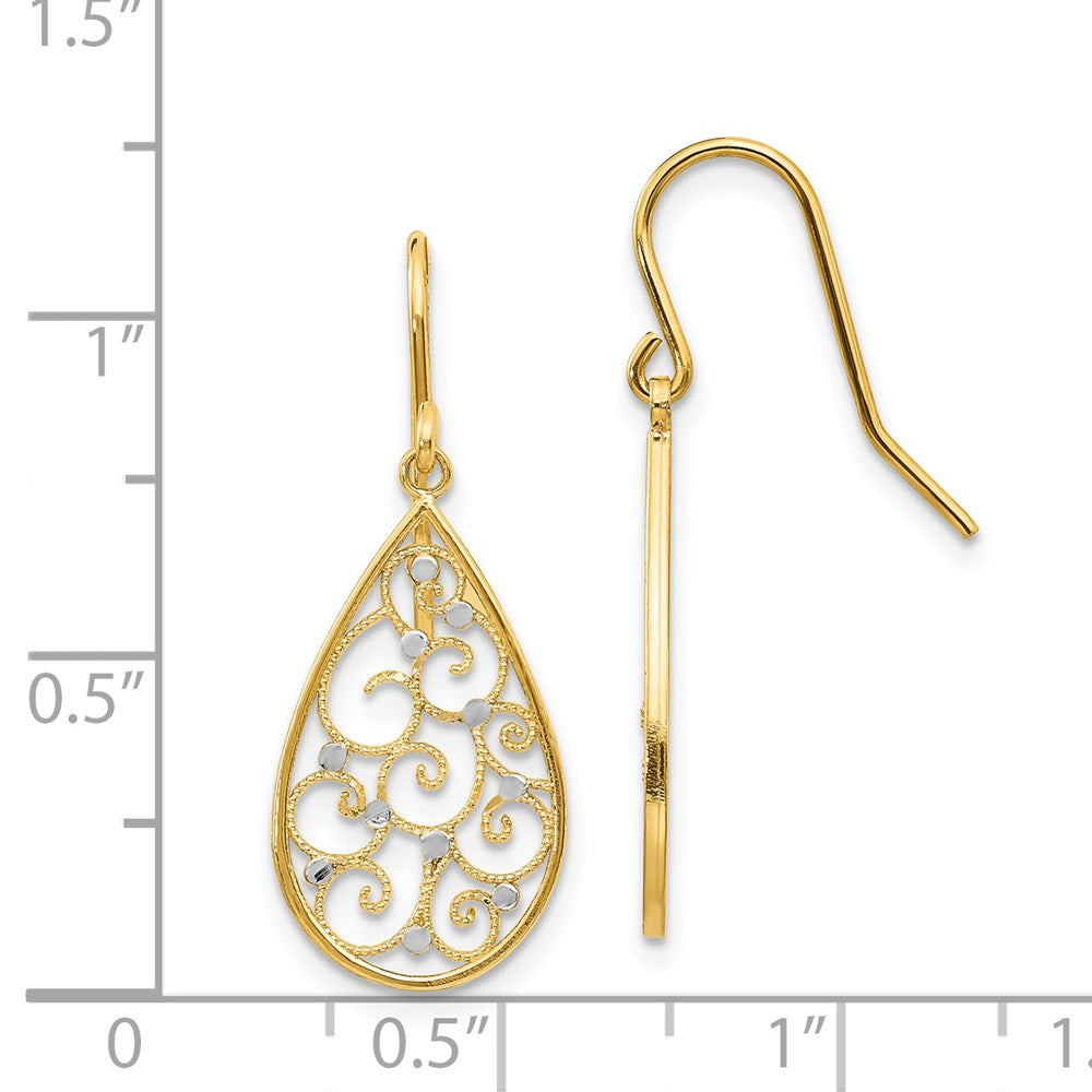 Gold Polished Teardrop Earrings - Model TL894 - Charlie & Co. Jewelry