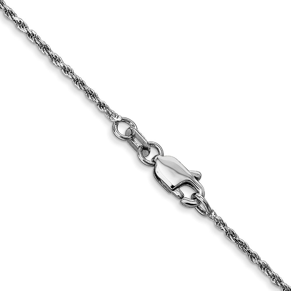 Charlie & Co Jewelry | 14k White Gold 6 Inch 1.15mm Diamond-cut Machine Made Rope With Lobster Clasp Chain Chain - Model W010