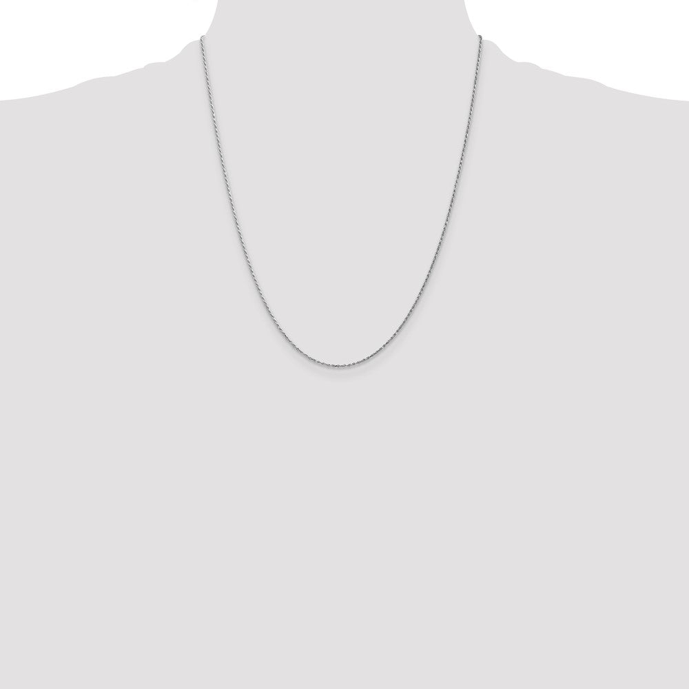 Charlie & Co Jewelry | 14k White Gold 6 Inch 1.15mm Diamond-cut Machine Made Rope With Lobster Clasp Chain Chain - Model W010