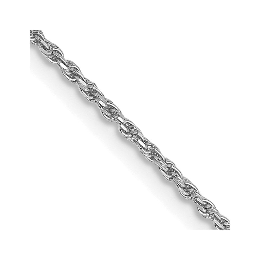 Charlie & Co Jewelry | 14k White Gold 6 Inch 1.15mm Diamond-cut Machine Made Rope With Lobster Clasp Chain Chain - Model W010