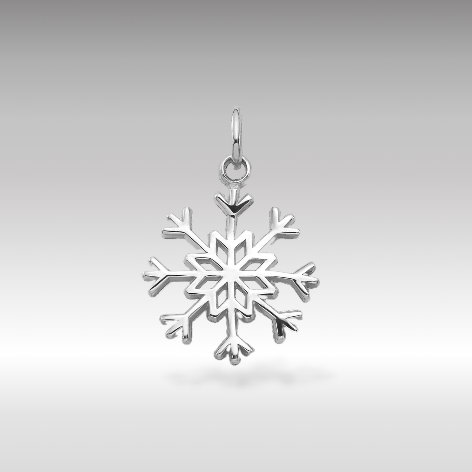 14K White Gold Snowflake Charm - Charlie & Co. Jewelry