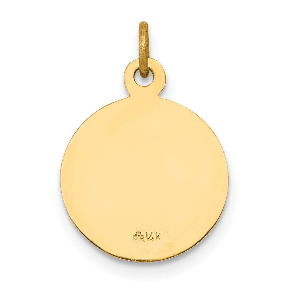 Gold Small Saint Joseph Medal Charm Model-XAC223 - Charlie & Co. Jewelry