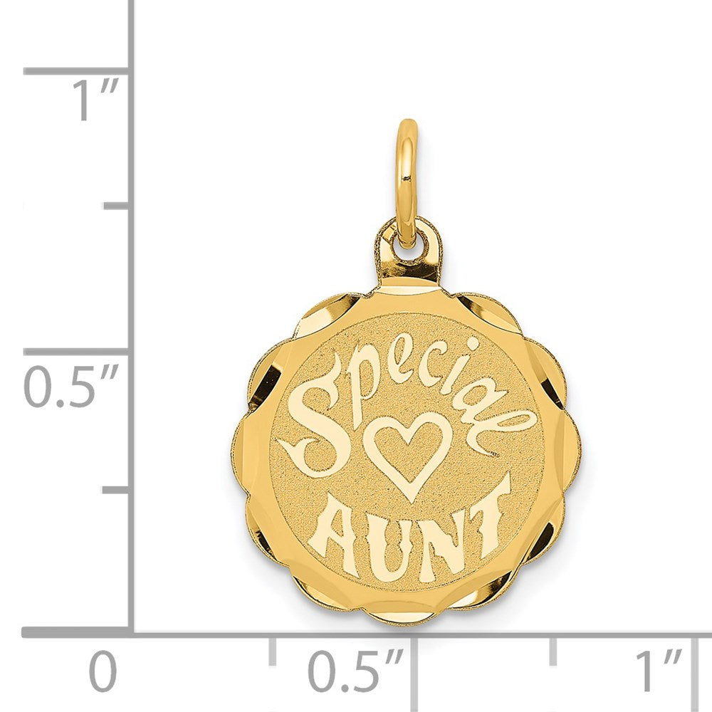 Gold SPECIAL AUNT Charm Necklace - Model XAC627 - Charlie & Co. Jewelry