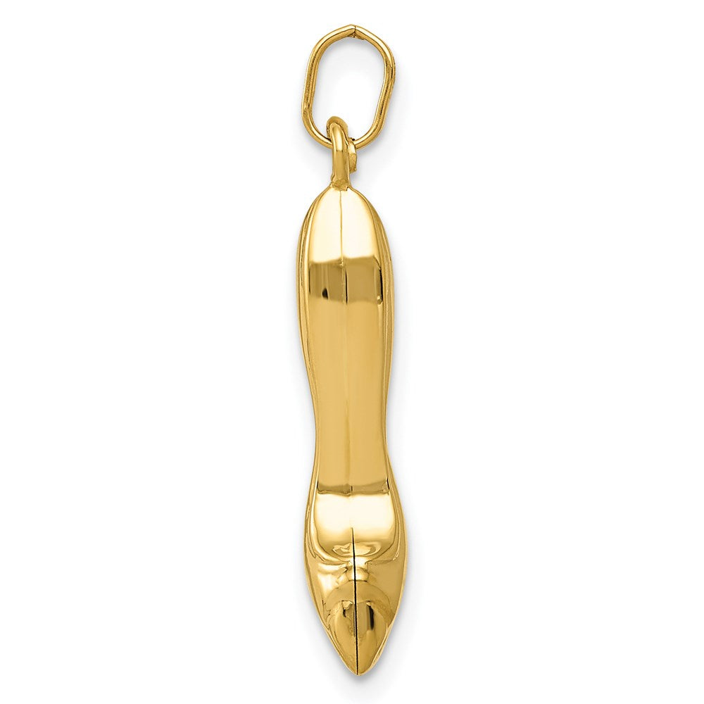 14K Gold 3D High Heel Shoe Pendant - Charlie & Co. Jewelry