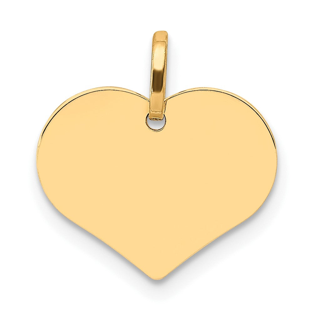 Charlie & Co Jewelry | 14k Polished Heart Shaped Disc Pendant - Model XCH94