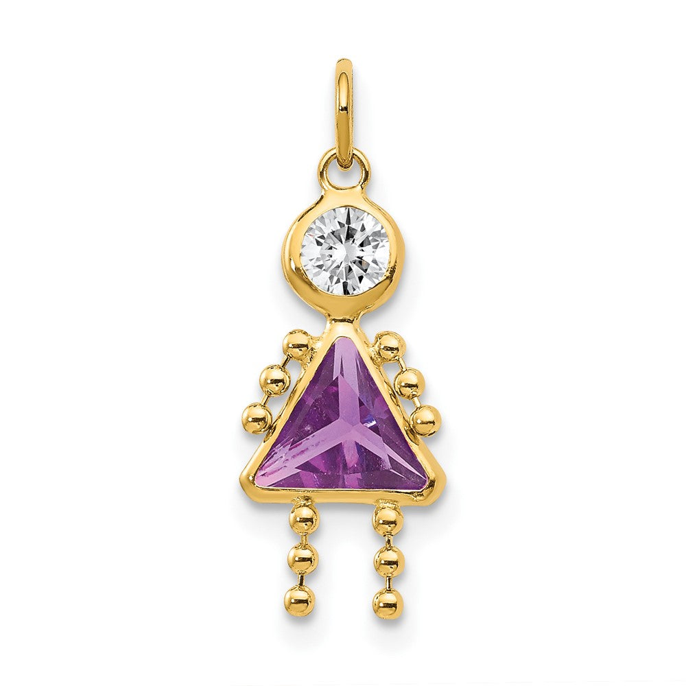 Charlie & Co Jewelry | 14k February Girl Birthstone Charm - Model XCK158