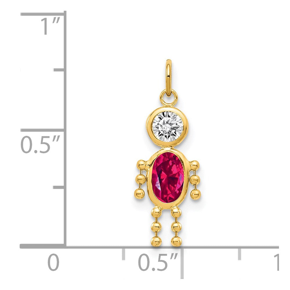 Charlie & Co Jewelry | 14k July Boy Birthstone Charm - Model XCK169