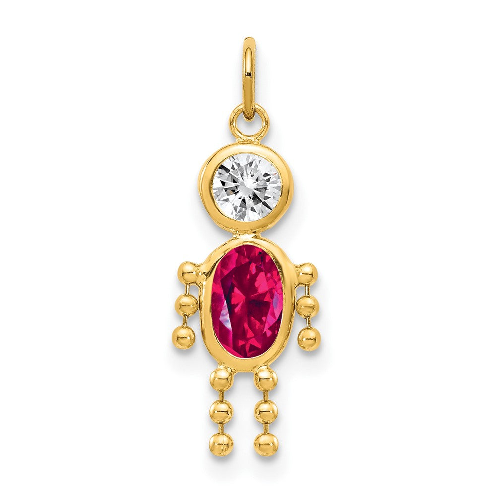 Charlie & Co Jewelry | 14k July Boy Birthstone Charm - Model XCK169