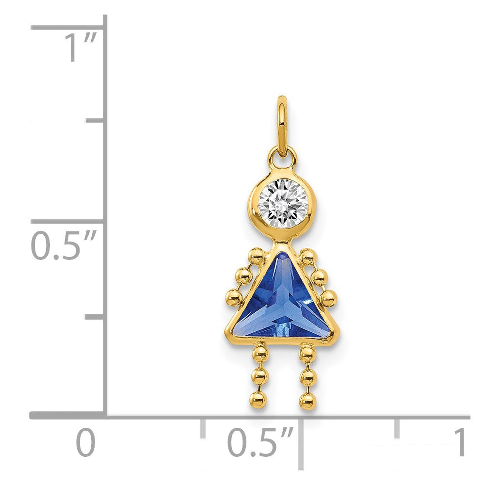 Charlie & Co Jewelry | 14k September Girl Birthstone Charm - Model XCK172