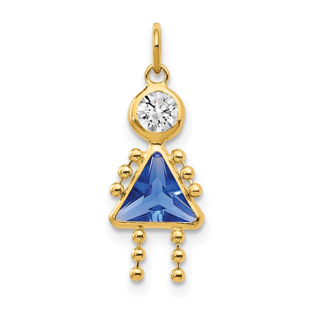 Charlie & Co Jewelry | 14k September Girl Birthstone Charm - Model XCK172
