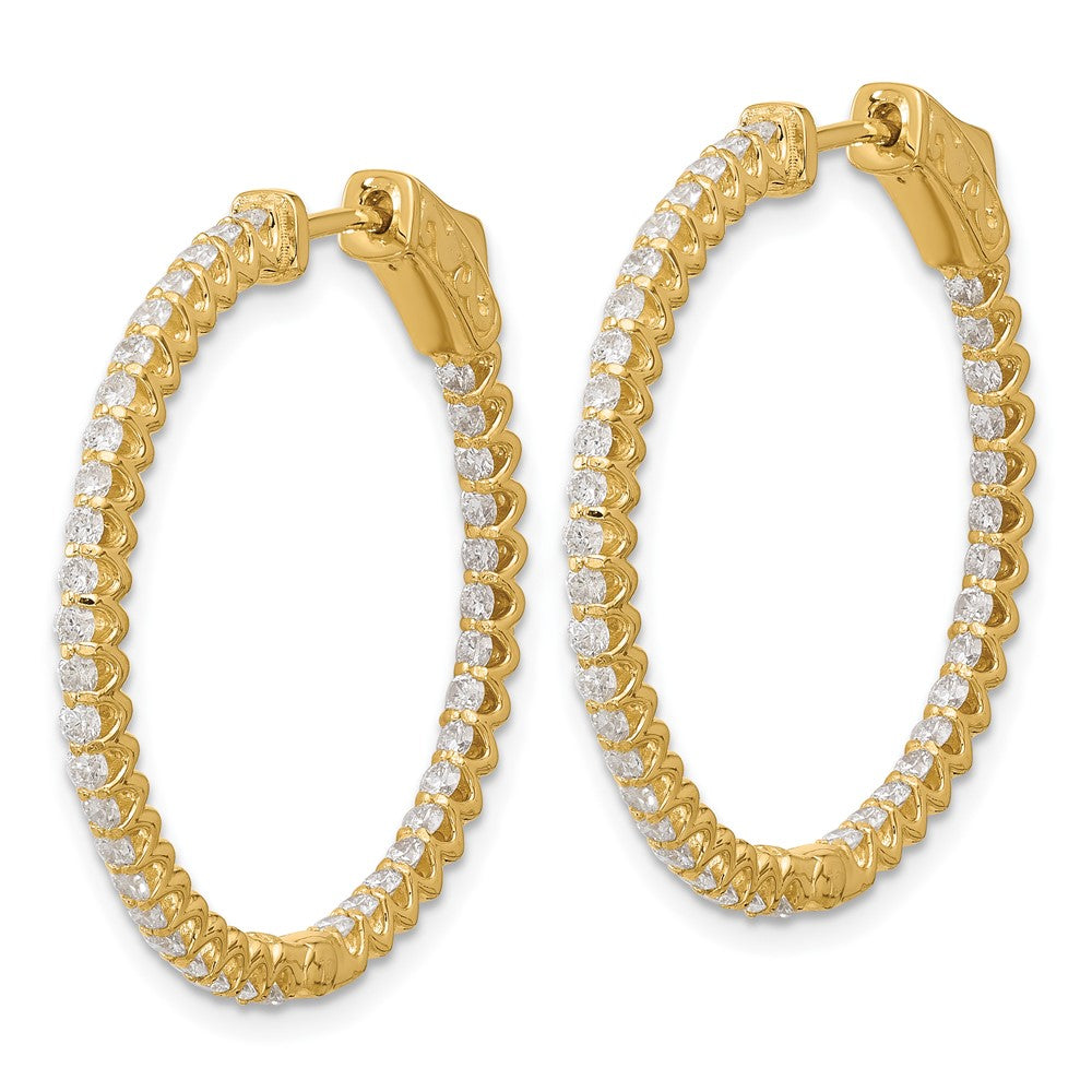 Gold 1.56ct 78-1.7mm In/Out Hoop with Safety Clasp Diamond Earrings - Model XE3241AA - Charlie & Co. Jewelry