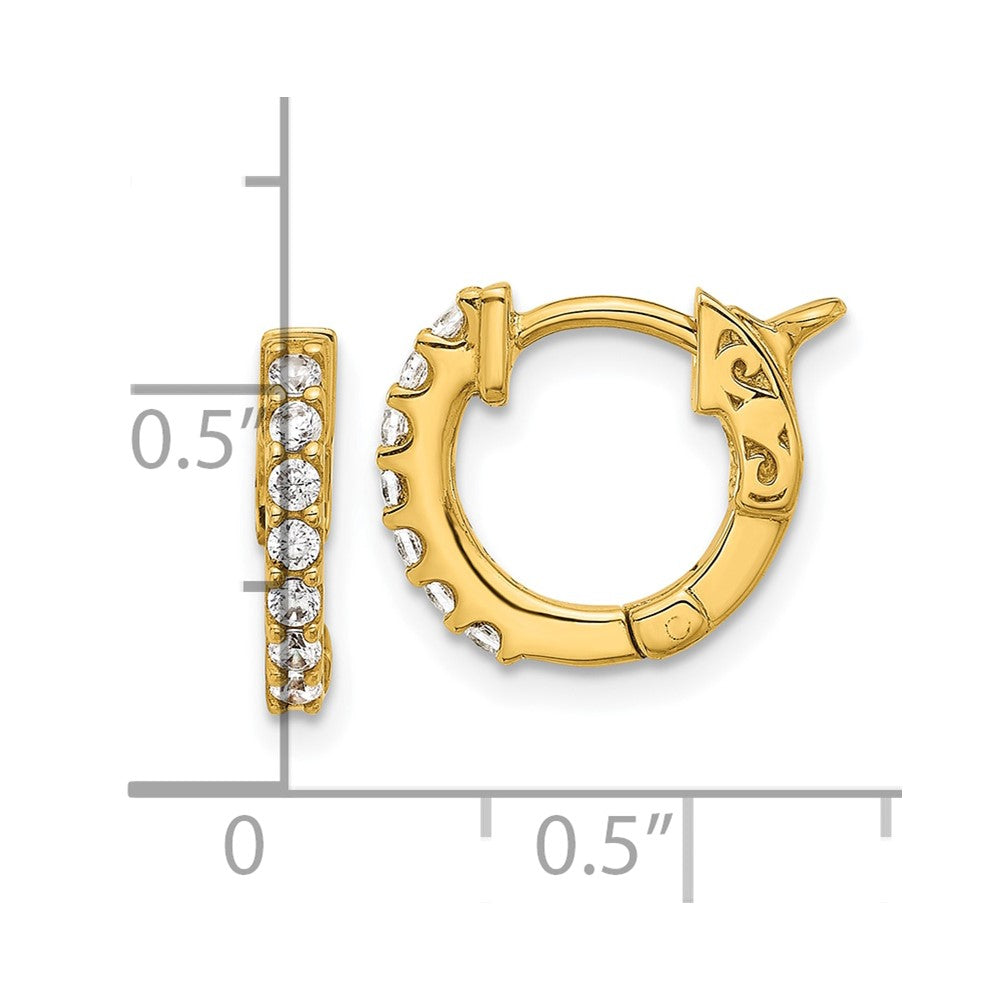 Gold 0.31ct 14-1.75mm Round Hoop with Safety Clasp Diamond Earrings - Model XE3252AA - Charlie & Co. Jewelry