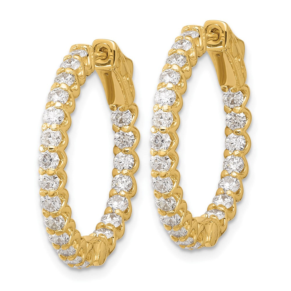 Gold 2.1ct 42-2.3mm In/Out Hoop with Safety Clasp Diamond Earrings - Model XE3269AA - Charlie & Co. Jewelry