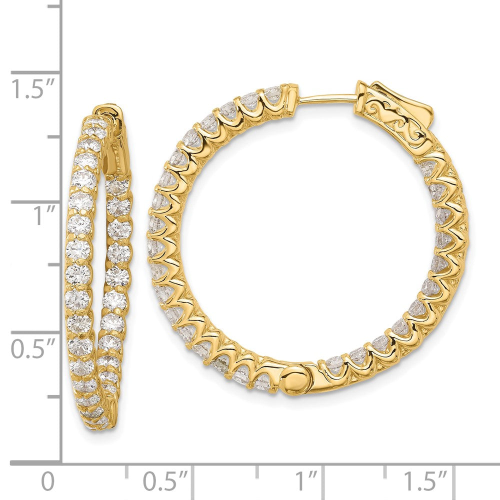 Gold 2.9ct 58-2.3mm In/Out Hoop with Safety Clasp Diamond Earrings - Model XE3270AA - Charlie & Co. Jewelry