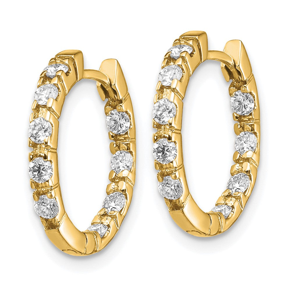 Gold Lab Grown Diamond VS/SI FGH Hinged Hoop Earrings - Model XE865LG - Charlie & Co. Jewelry