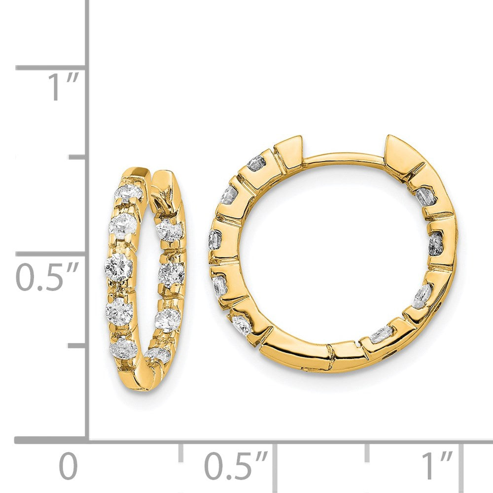 Gold Lab Grown Diamond VS/SI FGH Hinged Hoop Earrings - Model XE865LG - Charlie & Co. Jewelry