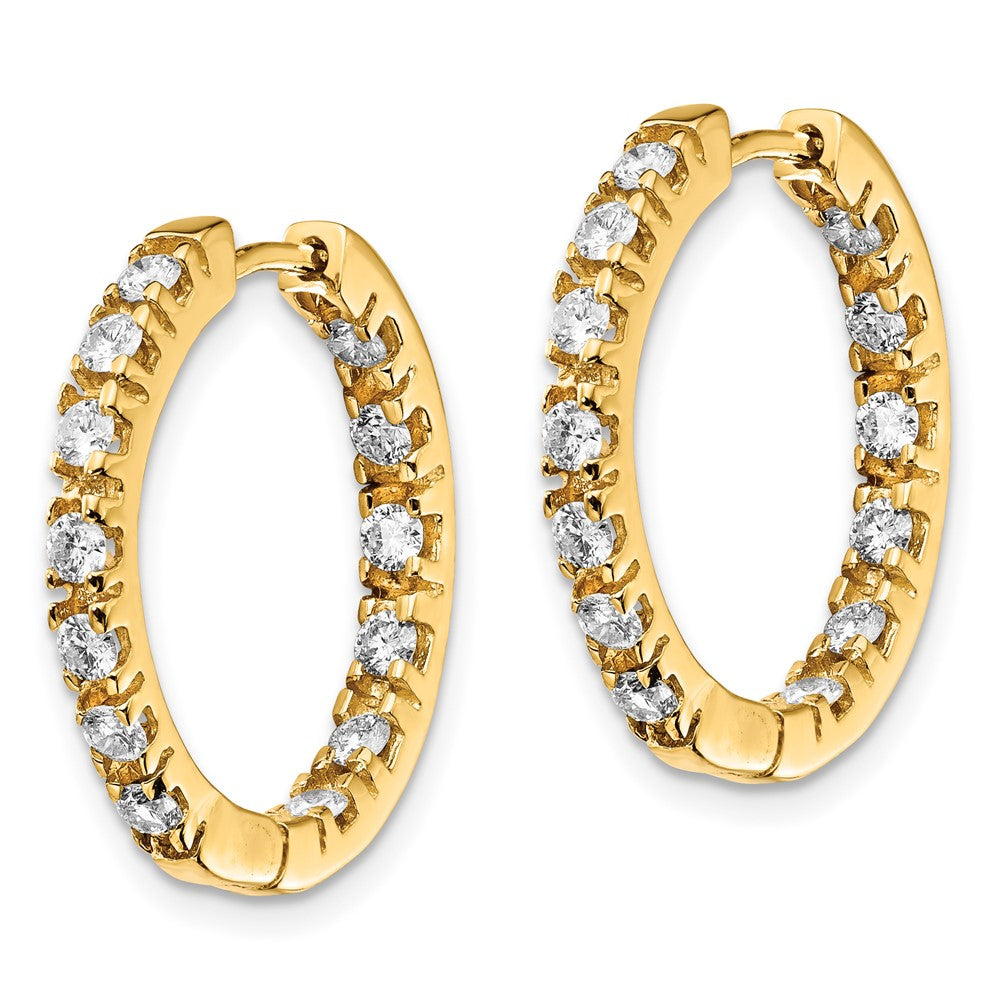 Gold VS Diamond Hinged Hoop Earrings - Model XE866VS - Charlie & Co. Jewelry