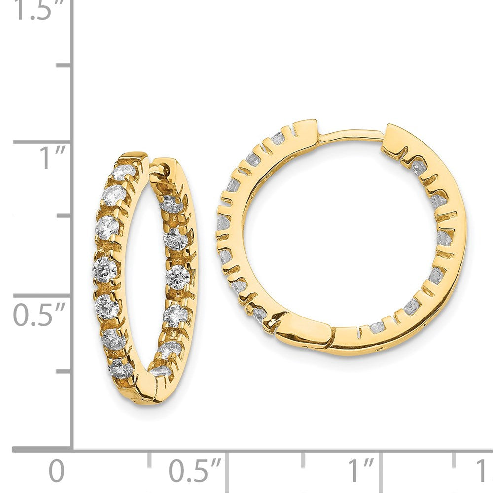 Gold VS Diamond Hinged Hoop Earrings - Model XE866VS - Charlie & Co. Jewelry