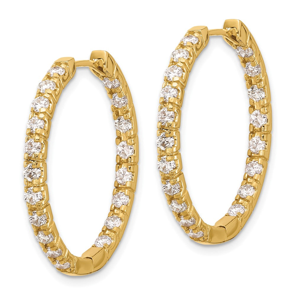 Gold VS Diamond Hinged Hoop Earrings - Model XE867VS - Charlie & Co. Jewelry