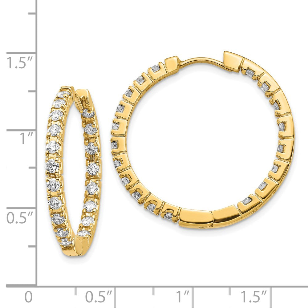 Gold VS Diamond Hinged Hoop Earrings - Model XE867VS - Charlie & Co. Jewelry