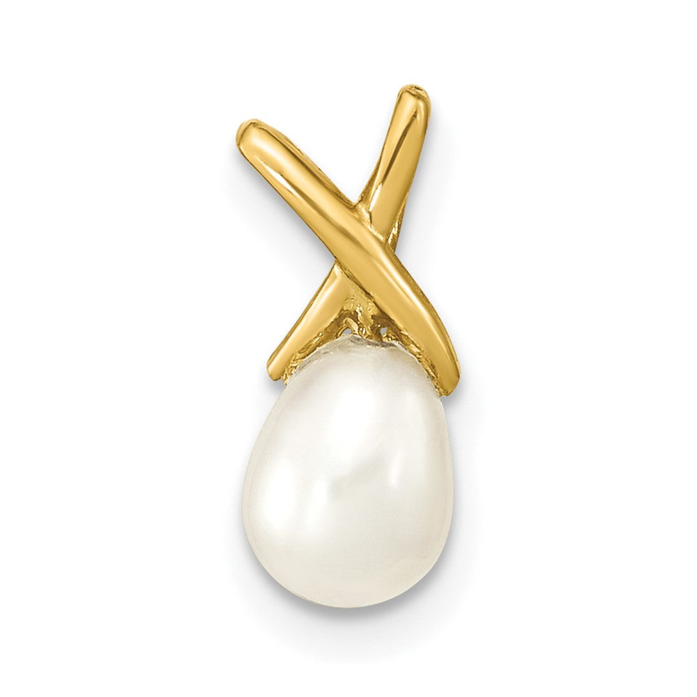 Charlie & Co Jewelry | 14k 5-6mm White Teardrop Freshwater Cultured Pearl Pendant - Model XF776