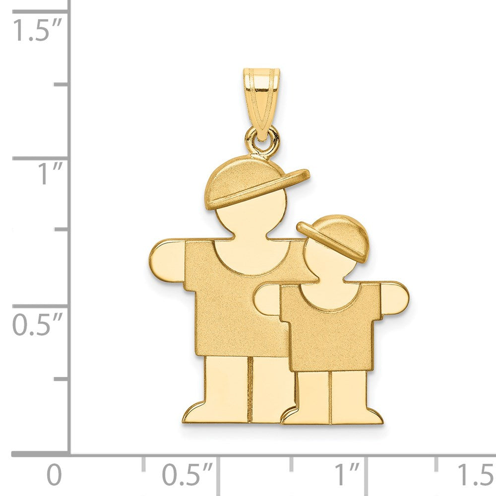 Charlie & Co Jewelry | 14k Big Boy And Little Boy Engravable Charm - Model XK294