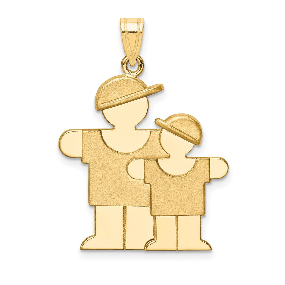 Charlie & Co Jewelry | 14k Big Boy And Little Boy Engravable Charm - Model XK294