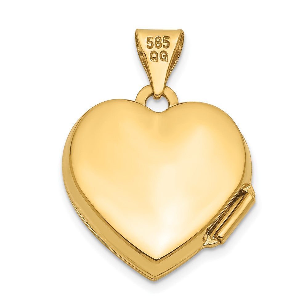 Gold Double Heart Locket Pendant - Model XL202 - Charlie & Co. Jewelry