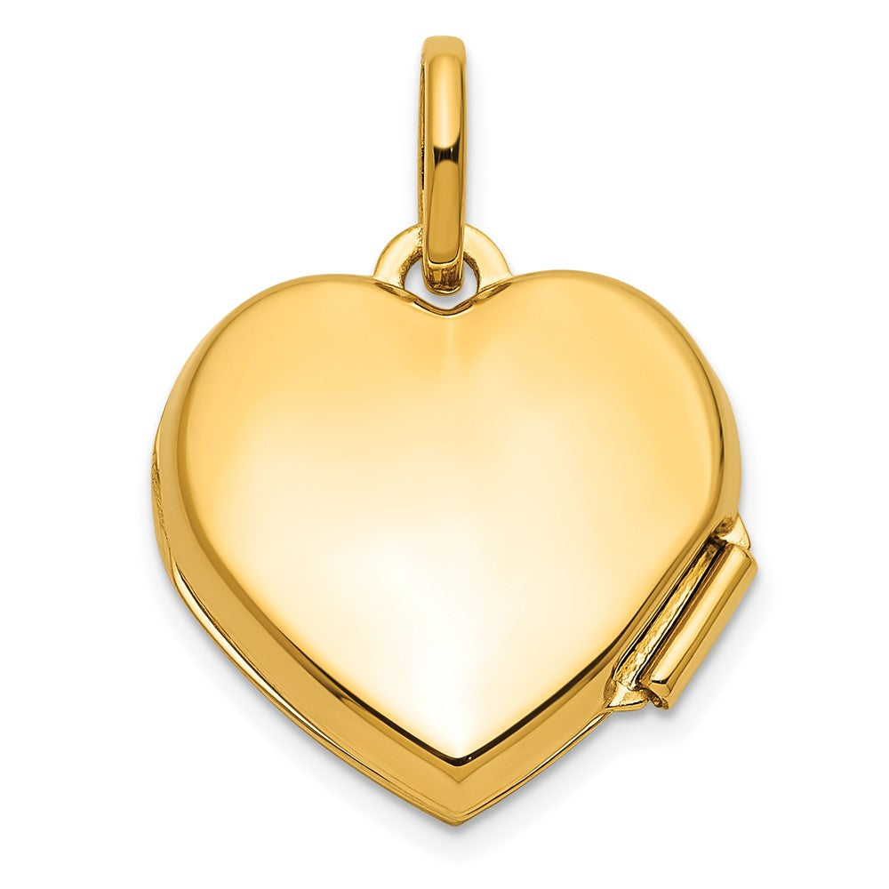 Gold 15mm "FOREVER IN MY HEART" Heart Locket Pendant - Model XL854 - Charlie & Co. Jewelry