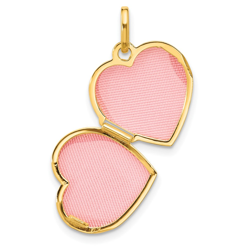 Gold 15mm "FOREVER IN MY HEART" Heart Locket Pendant - Model XL854 - Charlie & Co. Jewelry