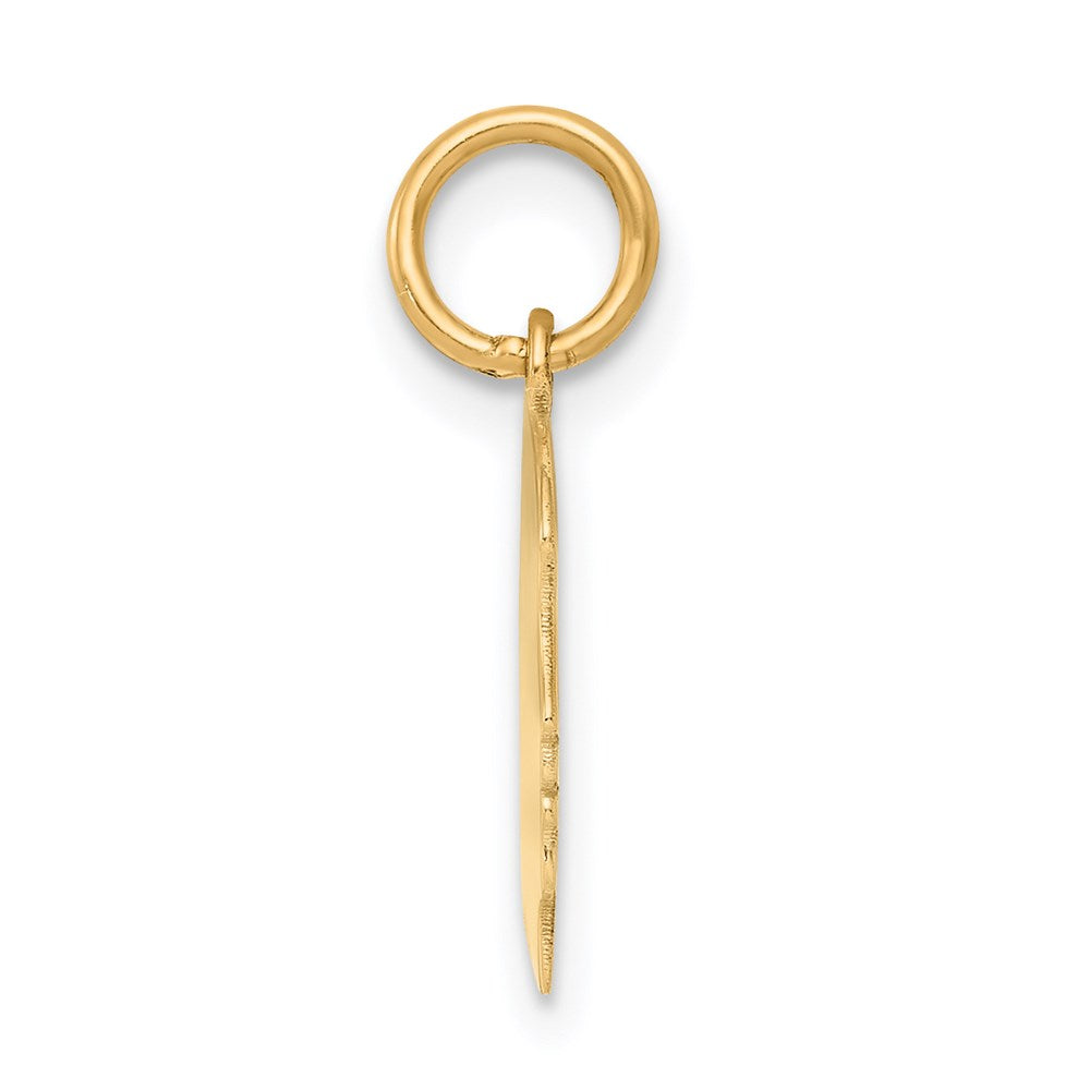 Charlie & Co Jewelry | 14k Plain Small .018 Gauge Facing Right Engravable Girl Head Charm - Model XM105/18
