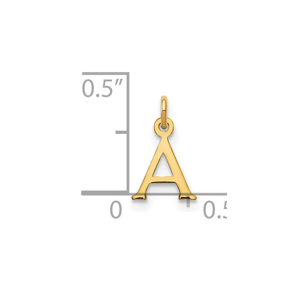 Charlie & Co Jewelry | 14ky Cutout Letter A Initial Pendant - Model XNA1160Y/A