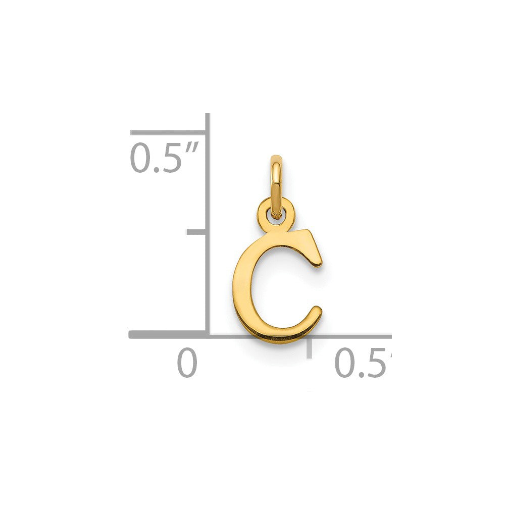Charlie & Co Jewelry | 14ky Cutout Letter C Initial Pendant - Model XNA1160Y/C