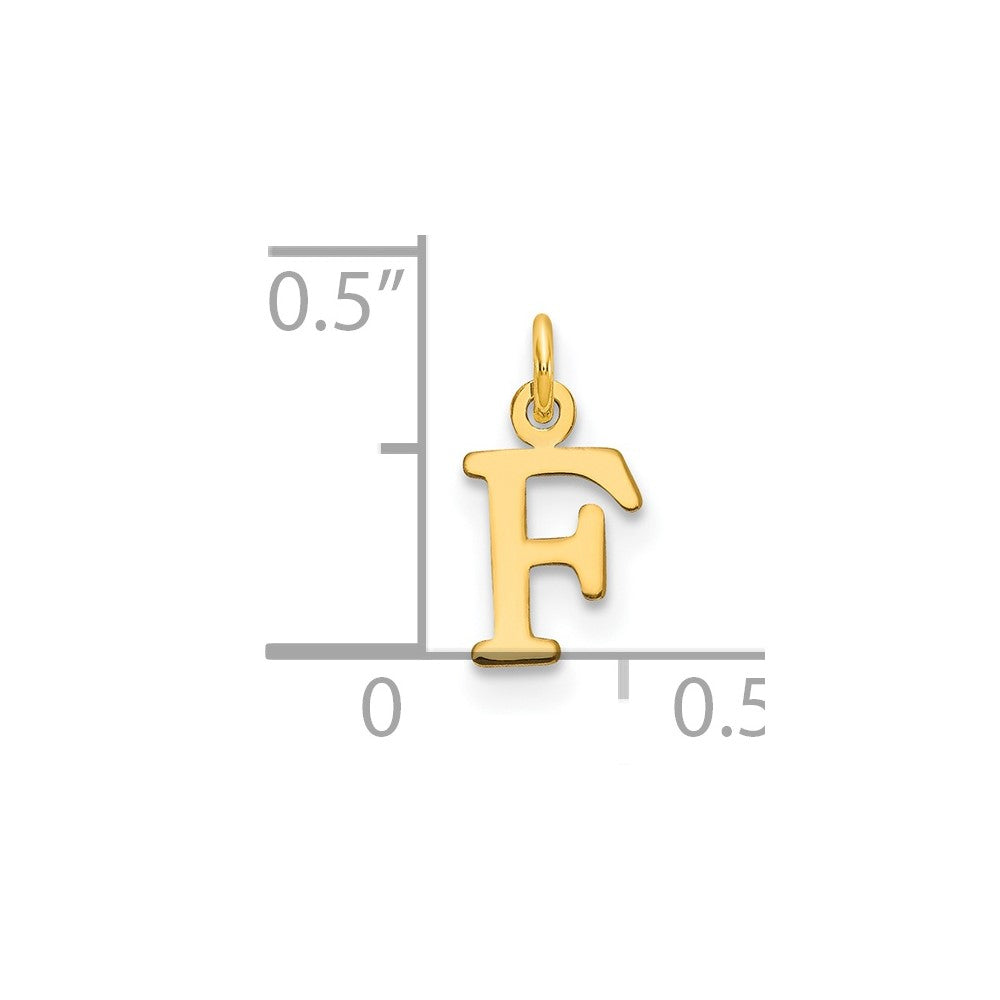 Charlie & Co Jewelry | 14ky Cutout Letter F Initial Pendant - Model XNA1160Y/F