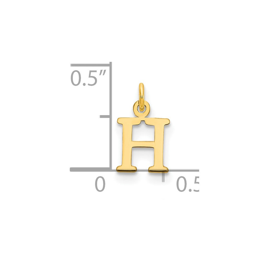 Charlie & Co Jewelry | 14ky Cutout Letter H Initial Pendant - Model XNA1160Y/H
