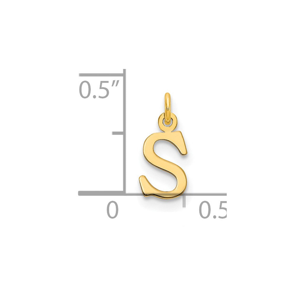Charlie & Co Jewelry | 14ky Cutout Letter S Initial Pendant - Model XNA1160Y/S