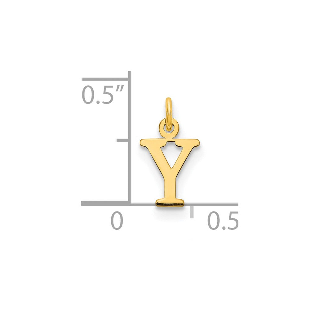 Charlie & Co Jewelry | 14ky Cutout Letter Y Initial Pendant - Model XNA1160Y/Y