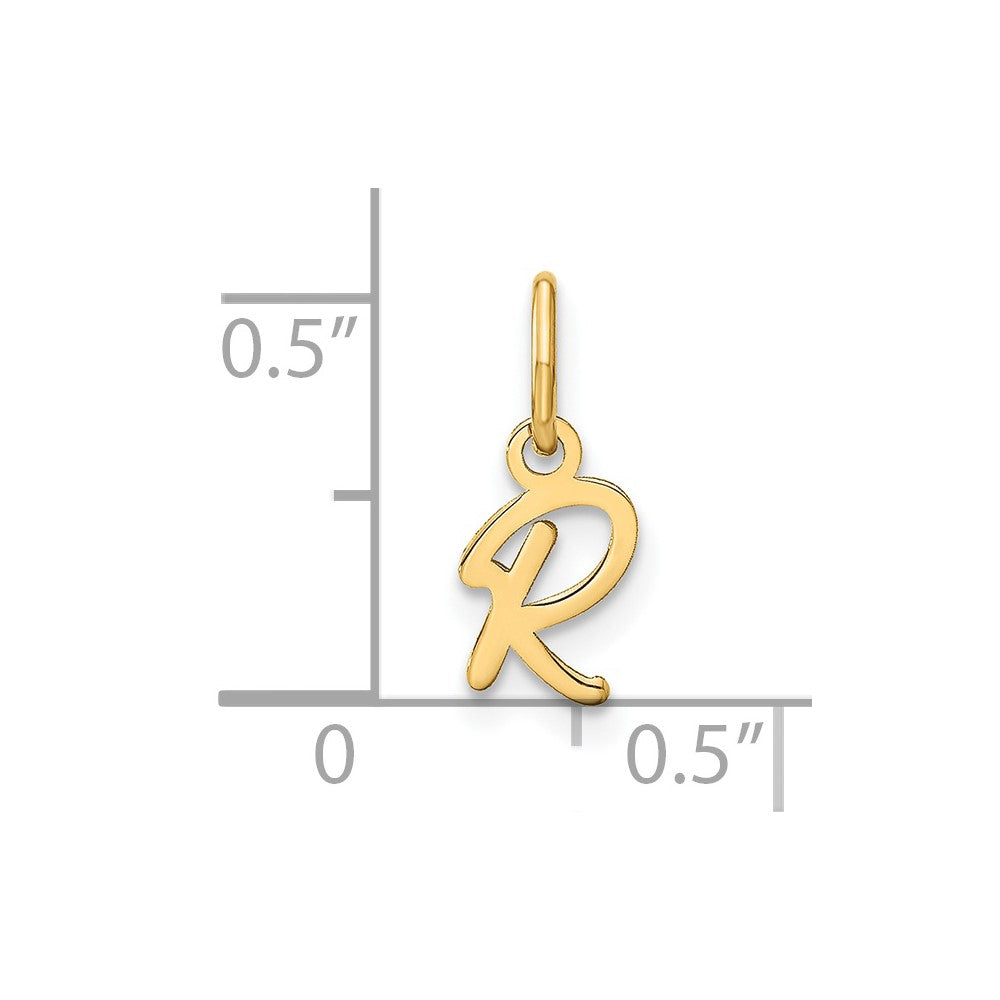Charlie & Co Jewelry | 14ky Upper Case Letter R Initial Charm - Model XNA1305Y/R