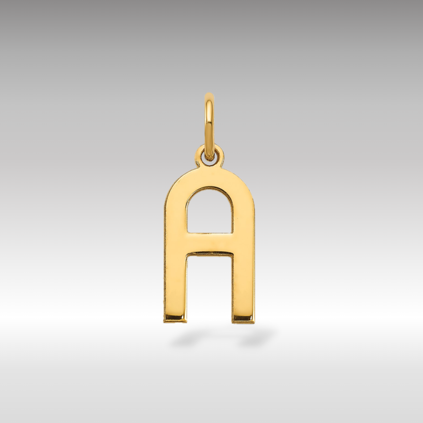 14K Gold Letter "A" Initial Pendant - Charlie & Co. Jewelry