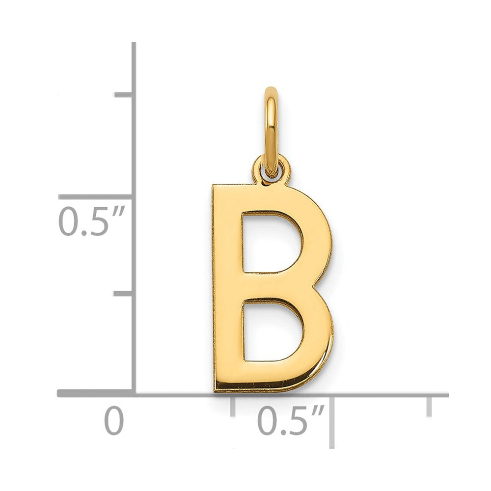 14K Gold Letter "B" Initial Pendant - Charlie & Co. Jewelry