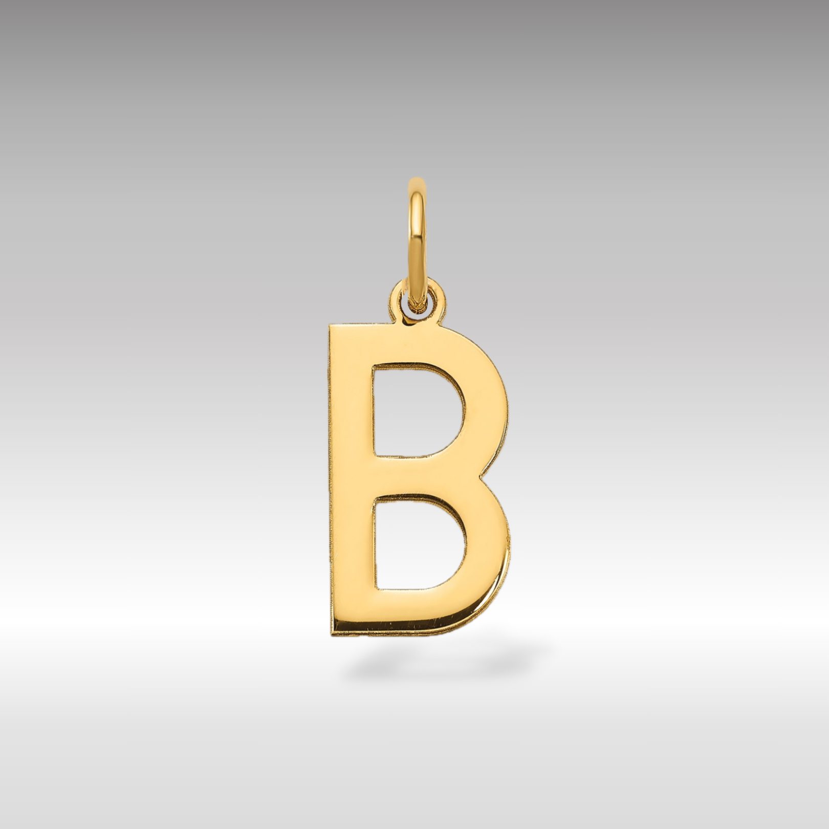 14K Gold Letter "B" Initial Pendant - Charlie & Co. Jewelry