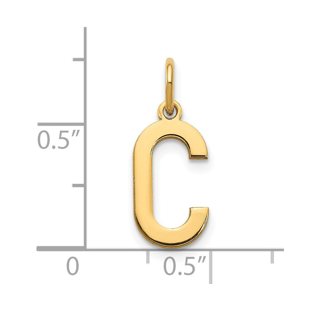 14K Gold Letter "C" Initial Pendant - Charlie & Co. Jewelry