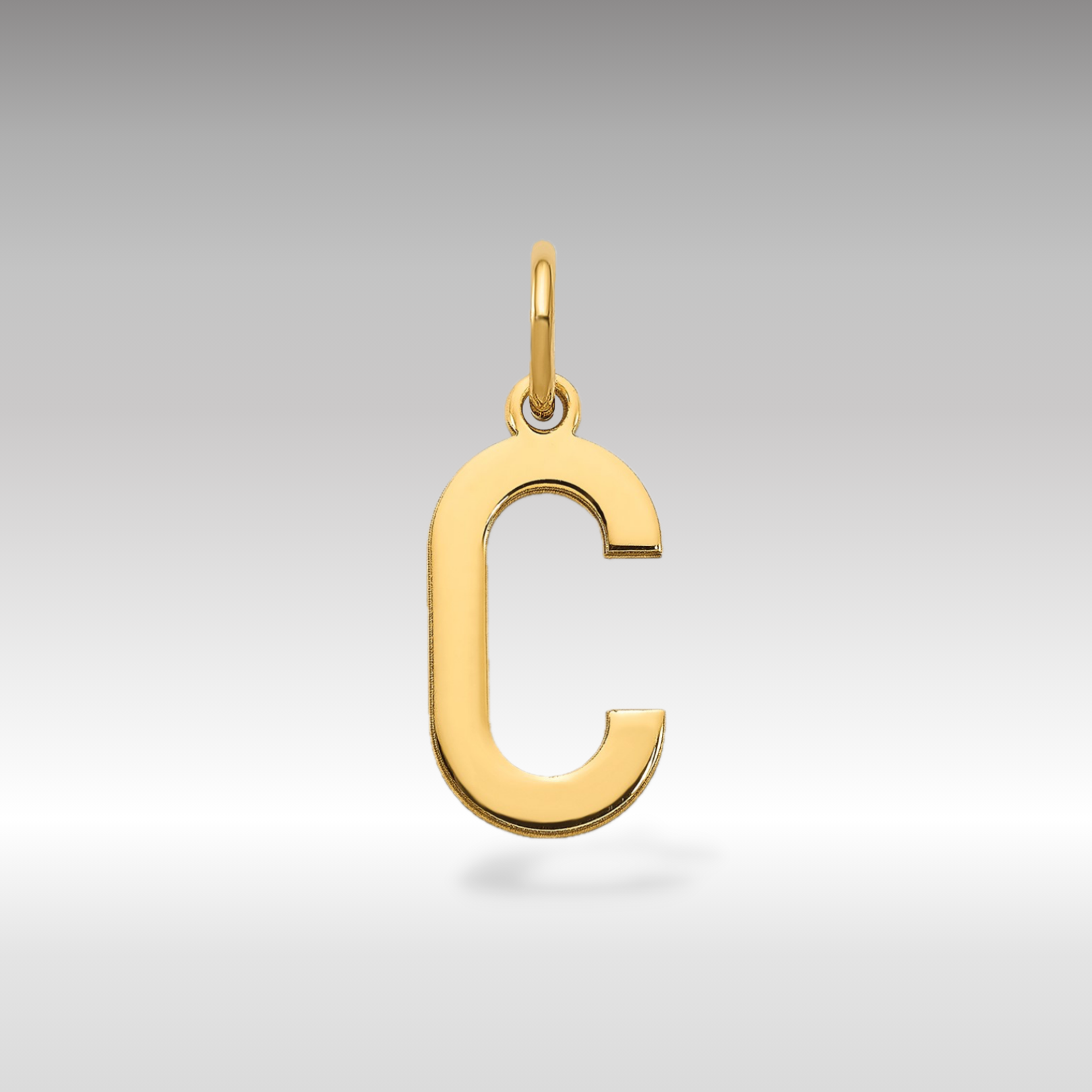 14K Gold Letter "C" Initial Pendant - Charlie & Co. Jewelry