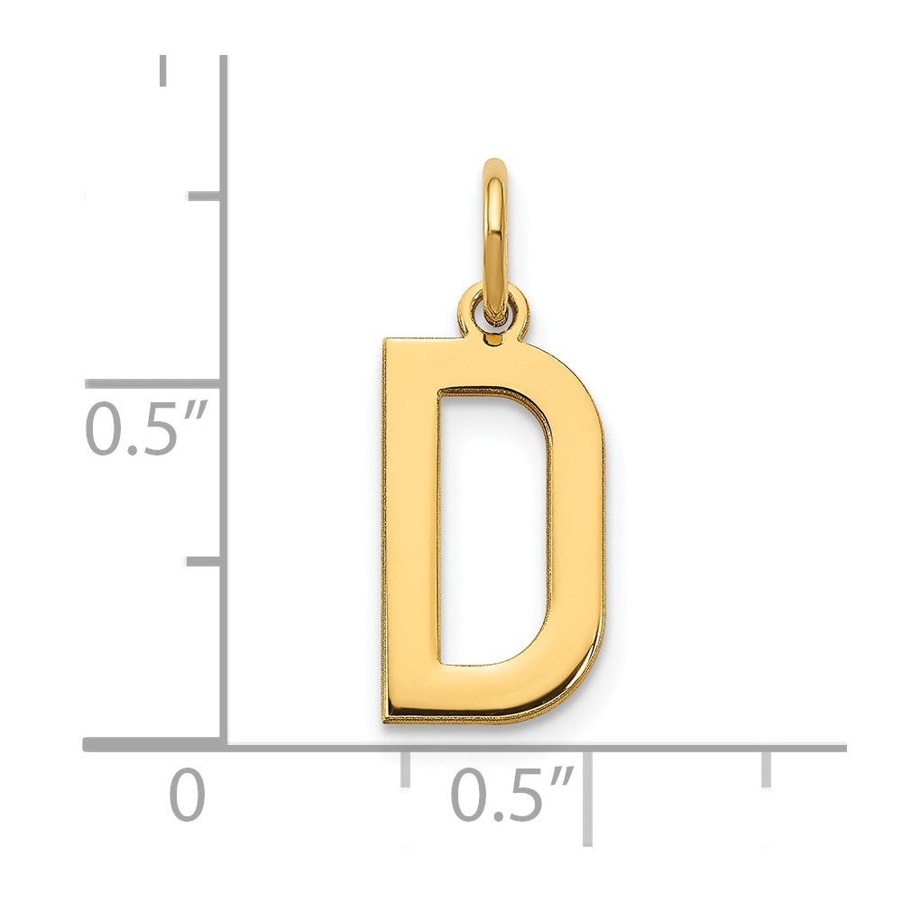 14K Gold Letter "D" Initial Pendant - Charlie & Co. Jewelry